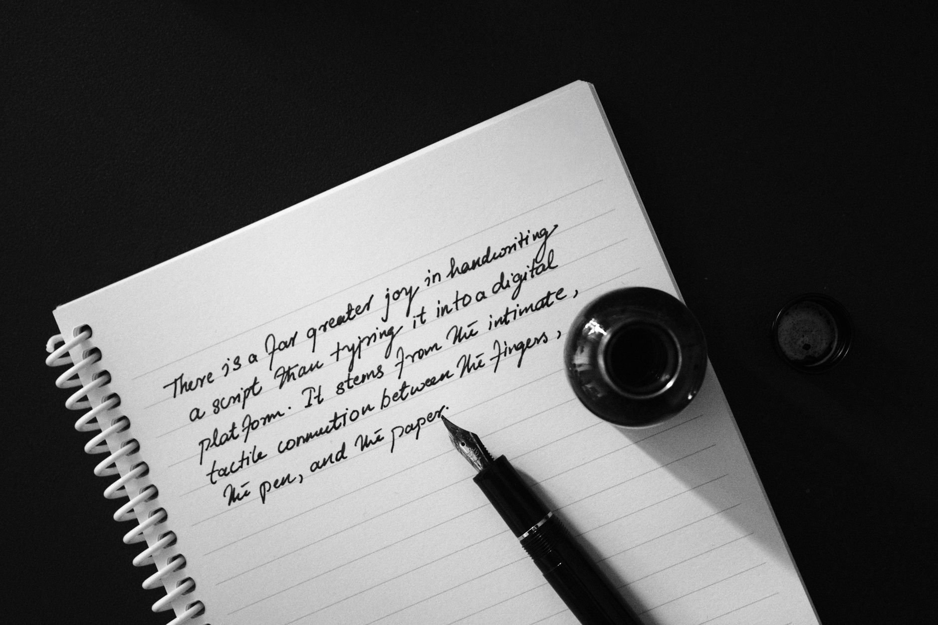 Minimalist studio desk with travel journals